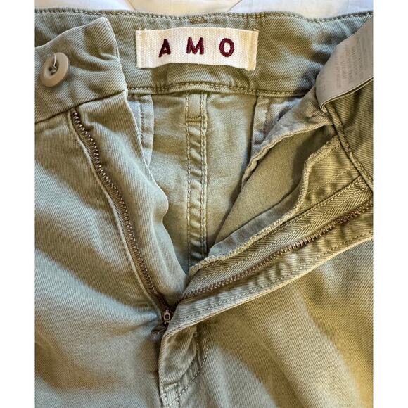 AMO Easy Trouser Straight Leg Chino Pants Crop Size 28 (khaki army surplus) - Picture 5 of 6